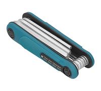 ANKROYU Llave plegable hexagonal Herramienta de reparación de hardware multiusos de tamaño de bolsillo de 8 extremos para electrodomésticos Mantenimiento de maquinaria Acero de ale