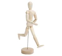 ANKROYU Maniquí de madera, modelo de artista, articulaciones flexibles ajustables, titiritero de madera de alta calidad para dibujar, arte, decoración del hogar, accesorios de foto