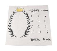 ANKROYU Manta Grande de poliéster Suave de 100 x 100 cm (39,4 x 39,4 Pulgadas) para Fotos mensuales con un Lindo Estampado de Plantas y Coronas, Ideal como Recuerdo del Crecimiento