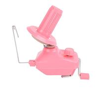 ANKROYU Máquina enrolladora de bolas de hilo manual, herramienta de costura portátil silenciosa con de engranaje estable para tejer crochet, manualidades, construcción de plástico (Rosa durazno)
