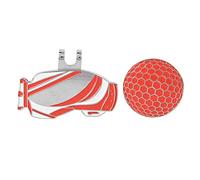 ANKROYU Marcador de Pelotas de Golf Premium Clip para Sombrero Herramienta de Marcado de Pelotas de Golf de Hierro metálico para práctica de Entrenamiento de Golf Accesorio en amar (Roja)
