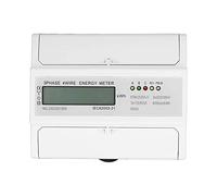 ANKROYU Medidor de energía eléctrica trifásico de 4 hilos Pantalla LCD digital Monitor de uso de electricidad con montaje en riel DIN para medición de energía comercial industrial