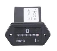 ANKROYU Medidor de horas mecánico con almacenamiento de datos DC10 80V para maquinaria, camión, equipos de construcción, temporizador duradero de cuarzo ABS