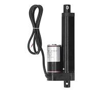 ANKROYU Metal de metal de empuje de 100 mm Stroke 1000 N, actuador eléctrico, interruptor de límite de aleación de aluminio, Sofá s de elevación industrial, negro (Solo actuador)