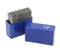 ANKROYU Metal Letter Punch Stamps Set High Carbon Steel Durable Alphabet Stamps for Jewelry Leather Wood Artwork Crafting 27 Pcs with Storage Box (Letras de 3 mm)
