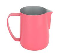 ANKROYU Milk Frothing Pitcher Stainless Steel 600ml Point Mouth Design Professional Coffee Steaming Jug for Latte Art Home Barista Use Swan Pattern Durable Heat Proof (Rojo)
