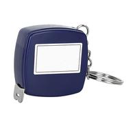 ANKROYU Mini cinta métrica de cadena clave, regla de acero de precisión con retracción automática, herramienta de medición de acero de carbono portátil para uso diario (Amarillo) (Azul)