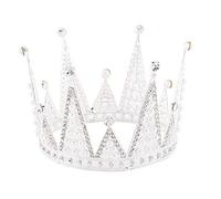 ANKROYU Mini Crown Cake Topper Metal Happy Birthday Cake Toppers Decorador de pastel de bodas Diseño elegante Tamaño compacto Multi Propósito para suministros de fiesta de bodas de
