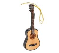 ANKROYU Modelo de Guitarra Adorno de Madera en Miniatura Decorativo Realista Hecho a Mano Madera Maciza Decoración del árbol de Navidad Regalo de Fiesta en la Oficina en casa