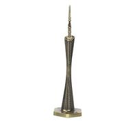 ANKROYU Modelo de Torre de Cantón, Delicado Recuerdo de Arquitectura en Miniatura Hecho a Mano para decoración del hogar y la Oficina, Regalo, Bronce Gris, 25cm (Latón Antiguo)