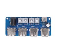 ANKROYU Módulo de expansión de energía Canal de Botones Divisor de energía USB Placa del módulo de energía 5 V Confiable Compacto Fácil instalación para proyectos de Bricolaje en e