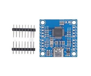 ANKROYU Módulo USB a UART TTL de 4 vías CH9344, convertidor de Puerto Serie de Alta Velocidad de 12 Mbps con Fuente de alimentación de 3,3 V para Sistemas embebidos y automatizació