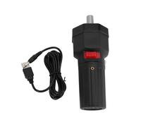 ANKROYU Motor de asador para barbacoa USB 5V Velocidad variable Bajo nivel de ruido Aislado Resistente al calor para asar al aire libre Compacto Ligero Plástico negro Hierro 17x6x
