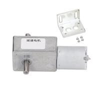 ANKROYU Motor de engranajes de CC, 12 V, alto par, 25 kg cm, baja velocidad, autoblocante, reversible, de doble eje, aleación de zinc, motorreductor para aparatos de automatización (30RPM)