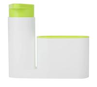 ANKROYU Multifunctional Washing Sponge Sink Detergent Soap Dispenser Storage Kit Eco Friendly ABS Material Compact Size for Kitchen Bathroom Green Blue Pink Optional (Verde)