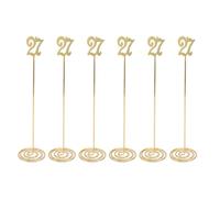 ANKROYU Números de mesa de metal Números de escritorio de pie alto Números de óxido Elegantes Marcadores de mesa de recepción de la fiesta de bodas Oficina de restaurantes Banquete (27)