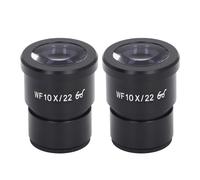 ANKROYU Ocular de microscopio 10X de 2 Piezas Ocular de aleación de Aluminio biológico Gran Angular Punto de Ojo de 22 mm Tamaño de Montaje de 30 mm Ajuste Universal para educación