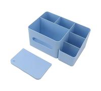 ANKROYU Organizador de cajas de pañuelos con plástico tapa exquisita organizador de escritorio de seda de superficie lisa para la decoración de la oficina en el hogar baño (Azul)