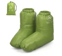 ANKROYU Pantuflas de plumón para Invierno, cálidas, ultraligeras, para Acampar en el Agua, para Hombres y Mujeres, Uso en Interiores y Exteriores, Negro, Rojo, Verde, Naranja, di (Naranja)