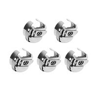 ANKROYU Paquete de 5 bobinas de acero inoxidable para máquina de coser, accesorios de costura de metal duradero, soporte de hilo suave, piezas de repuesto para sastrería del hogar