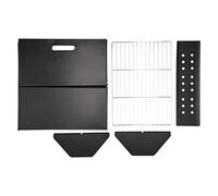 ANKROYU Parrilla de barbacoa Parrilla de carbón plegable portátil para cocinar al aire libre Camping Picnic Acero inoxidable Metal resistente al calor Diseño en forma de X Fácil mo