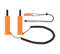 ANKROYU Peleras de Hielo retráctiles con Silbato de Seguridad, Kit de Awls de Hielo de Acero Inoxidable para el Auto Rescate de Emergencia, Pesca, Patinaje, Herramienta de Supervivencia (Naranja)