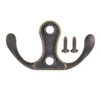 ANKROYU Percha de gancho retro Perchas de ropa montadas en la pared de estilo vintage para decoración del hogar Ahorro de espacio Aleación de zinc Bronce cian 10 piezas