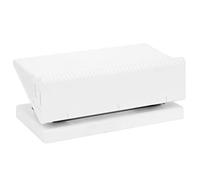 ANKROYU Perforadora de papel Perforadora Papelería de escritorio Herramienta manual 6 mm Blanco para 12 páginas Diseño aerodinámico Posicionamiento preciso Uso sin esfuerzo Plástic