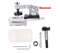 ANKROYU Plantilla de bisagra de puerta oculta de 35 mm Localizador de guía de perforación de bisagra de gabinete ajustable de aleación de aluminio profesional con abridor de agujer