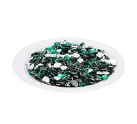 ANKROYU Point Back Rhinestones Joyas de bricolaje Kit 1000pcs Rhinestones en forma de corazón para accesorios de ropa Decoración de color verde rosa 8 mm (Verde)