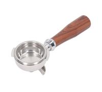 ANKROYU Portafiltro de café de doble boquilla de 58 mm Cesta de filtro de acero inoxidable con mango de madera maciza para máquinas de café Nuova Accesorios profesionales para bari (Mi clásico
