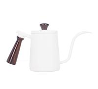 ANKROYU Premio Café de cuello de cabello de acero inoxidable con mango de madera Cafetería de goteo portátil para verter sobre el diseño de 304 acero inoxidable de acero inoxidable (700 ml)