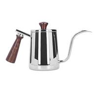 ANKROYU Premio Café de cuello de cabello de acero inoxidable con mango de madera Cafetería de goteo portátil para verter sobre el diseño de 304 acero inoxidable de acero inoxidable (700 ml) (700 ml)