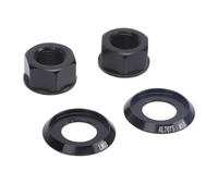 ANKROYU Premium Bicycle Hub Nut M10xP1.0 Aleación de aluminio Ligero A prueba de herrones Durable Wheel Hub Nut Tornillo para bicicleta de engranaje fijo Bicicleta de montaña Bicic (Negro)