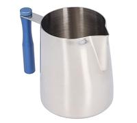 ANKROYU Professional 600ML Stainless Steel Coffee Frothing Pitcher Milk Frother Jug with Detachable Handle for Barista Home Cafe Latte Art Food Grade 304 Stainless Steel Durable Ea (Azul)