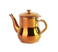 ANKROYU Professional Grade 500ml Stainless Steel Tea Coffee Kettle with Removable Mesh Filter Ergonomic Handle for Home Kitchen Restaurant Use BPA Proof (Rojo)