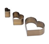 ANKROYU Professional Leather Knife Mould Set 3PCS High Carbon Steel Leather Punch Tools for DIY Crafting Leatherworking Pottery and Clay Cutting Projects Alloy Steel Durable Craft (Corazón)