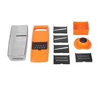 ANKROYU Professional Vegetable Chopper Dicer 5 Blades MultiFunction Food Processor for Fast Onion Potato Tomato Cutting Stainless Steel Sharp Blades Dishwasher Safe Compact Kitchen (Naranja)
