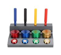 ANKROYU Professional Watch Oiler Set 4 Ceramic Dish Watchmakers Oil Cup with Metal Stand and Dip Pens for Precision Watch Repair Maintenance Tool Kit Durable Accessories