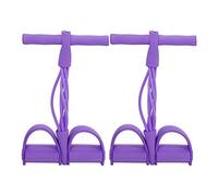 ANKROYU Pull Rope Bandas de resistencia elástica de 4 tubos Equipo de fitness TPE para entrenamiento de yoga para el entrenamiento de yoga en casa Ejercicio al aire libre Ejecutivo (Púrpura)