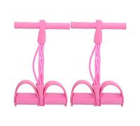 ANKROYU Pull Rope Bandas de resistencia elástica de 4 tubos Equipo de fitness TPE para entrenamiento de yoga para el entrenamiento de yoga en casa Ejercicio al aire libre Ejecutivo (Rosado)