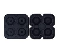 ANKROYU Pumpkin Ice Ball Mold 3D Pumpkin Shape Food Grade Silicone 4 Cells Easy Release Whiskey Ice Mold for Coffee Tea Cocktail Halloween Home Bar (Negro)