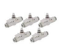 ANKROYU PVC Pneumatic Throttle Valve 5PCS Set Straight Through Air Flow Control Valve for 4mm Pipe Diameter Industrial Pneumatic Tools and Air Hoses