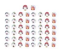 ANKROYU Rebanadas de Madera de Dibujos Animados 50 Piezas Recortes de Madera de Personajes Pintados de Colores Decoraciones Artesanales de Bricolaje para Scrapbooking Manualidades