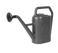 ANKROYU Regadera grande de 5 litros con pico largo, hervidor de agua para jardín con cabezal rociador para plantas de interior y exterior, plástico grueso, duradero y ligero (Gris)