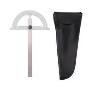 ANKROYU Regla de ángulo Buscador de ángulos Transportador de fijación Alta precisión Giratorio Flexible Universal Construcción de acero al carbono 120x150 mm para ingeniería de car