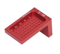 ANKROYU Regla de calibración cruzada para carpintería, herramienta de medición de marcado de trazado tipo L de aleación de aluminio para marcado paralelo preciso y posicionamiento