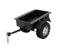 ANKROYU Remolque RC a escala 1/10 de aleación de aluminio, modelo altamente detallado con neumáticos de goma para SCX10, TRAXXAS, TRX4, TRX6, RC, vehículo de juguete duradero, co (negro)