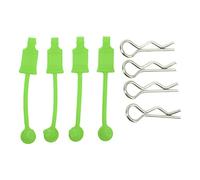 ANKROYU Retenedores de clip de carcasa de carrocería de coche RC a escala 1/10 Piezas de actualización de acero de caucho resistente para Losi Lasernut U4 Tenacity DB Granite Big (Verde)