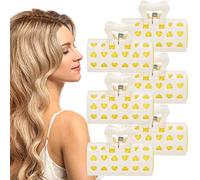 ANKROYU Rodillo de flequillo de pelo, 6 uds., pinzas de rodillo de pelo, rizadores de plástico, rizadores de pelo, herramientas de peluquería portátiles para uso en el salón de casa 1,2x2,8 in